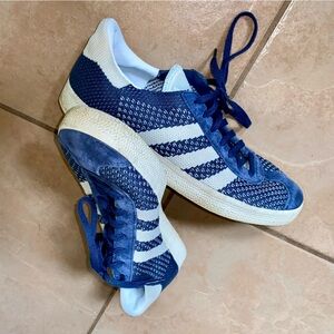 ADIDAS GAZELLE PK Primeknit Blue Off White Trainers Shoes Mens Size 9